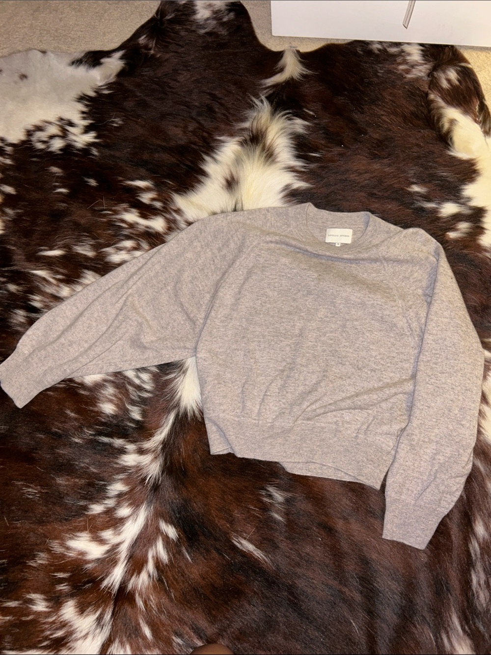 Loulou Studio Heather Taupe Crewneck Sweater